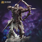 Elf Ranger, Fighter, Arcane Archer Sharpshooter | Unpainted Miniature | 5 Sizes /Scales | DnD - Only-Games