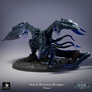 Gargantuan Shadow Dragon Miniature Multi-Scale Tabletop RPG D&D 5e Pathfinder Fantasy Monster Dragon Statue - Only-Games