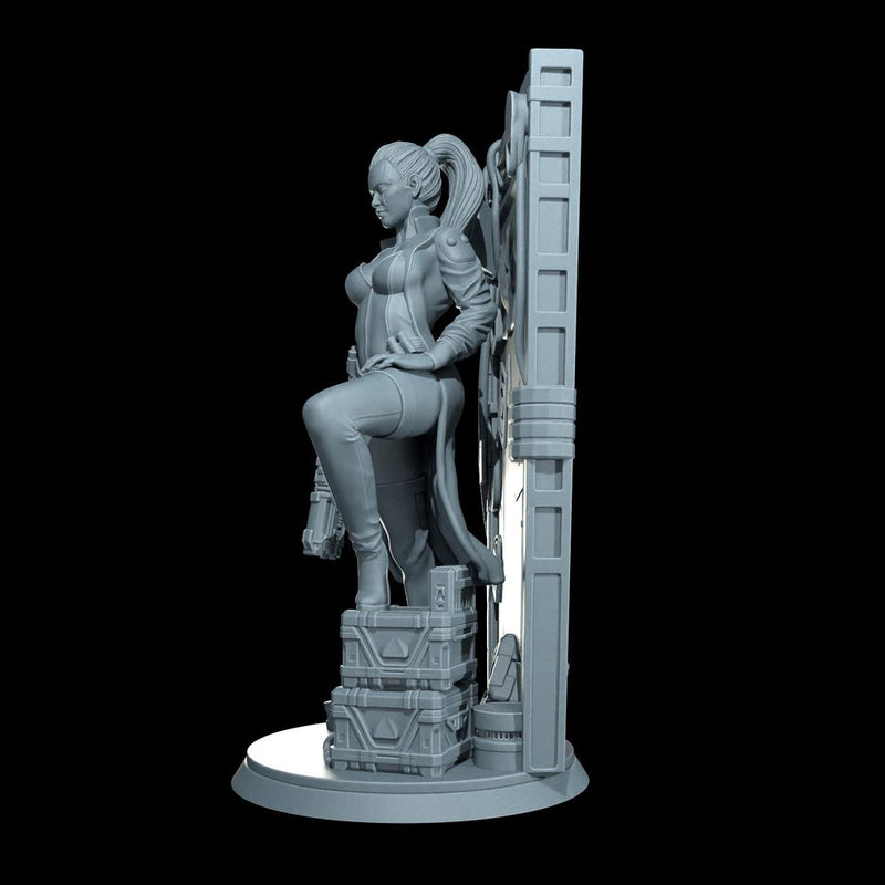 Cyber Stealth Operative Female Soldier Mini Sci-Fi Starfinder Topless Nude NSFW Model - Only-Games