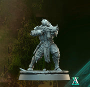 Grimdark Sci-Fi Soldier Hell Platoon Miniature, OPR Proxy, 3D Printed Tabletop Wargaming Mini - Only-Games