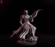 Tiefling Paladin Fighter Glaive Miniature dnd 5e Pathfinder Unpainted Resin 5 Sizes Polearm Master - Only-Games