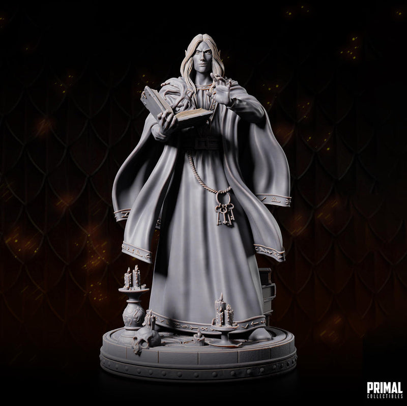 Elf Wizard Miniature UNPAINTED Resin Spellcaster Mage DnD 5e Pathfinder RPG Figurine - Only-Games