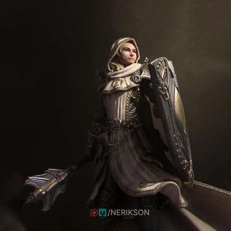 Female Human Cleric Light Domain 28mm 32mm 54mm 75mm 100mm DnD Miniature - Only-Games