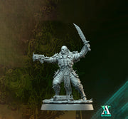 Grimdark Sci-Fi Hell Platoon Sergeant Miniature, OPR Proxy, 3D Printed Tabletop Wargaming Mini - Only-Games