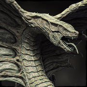 Ancient Serpentine Dragon Miniature | Huge Gargantuan DnD Pathfinder Boss Monster Resin Statue - Only-Games