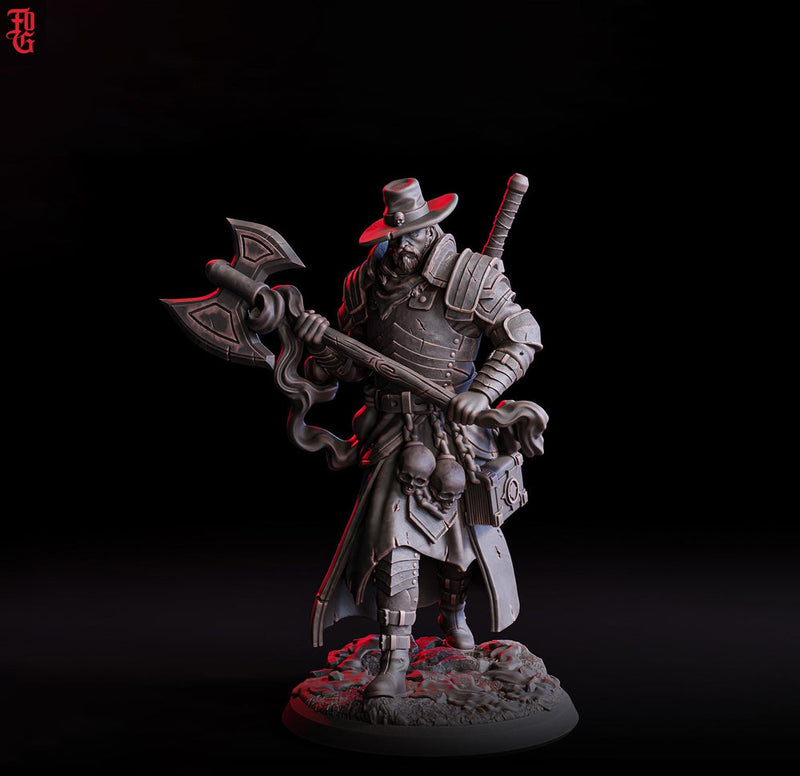 Witch Hunter Inquisitor Miniature Dark Cleric Executioner DnD 5e Resin RPG - Only-Games