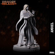 Elf Wizard Miniature UNPAINTED Resin Spellcaster Mage DnD 5e Pathfinder RPG Figurine - Only-Games