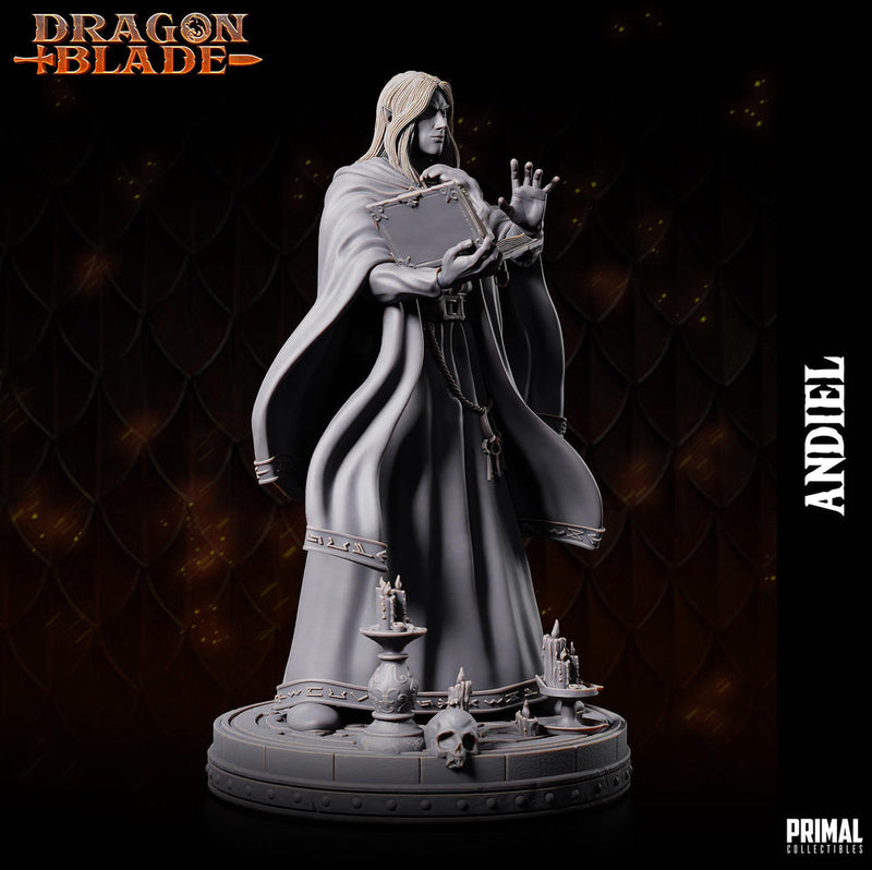 Elf Wizard Miniature UNPAINTED Resin Spellcaster Mage DnD 5e Pathfinder RPG Figurine - Only-Games