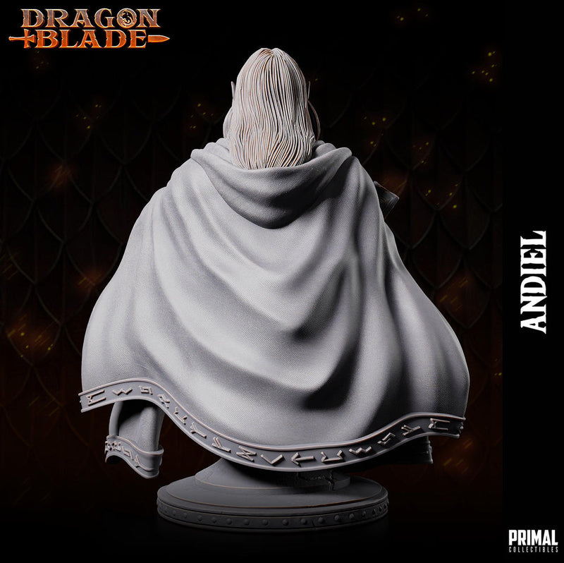 Elf Wizard Miniature UNPAINTED Resin Spellcaster Mage DnD 5e Pathfinder RPG Figurine - Only-Games