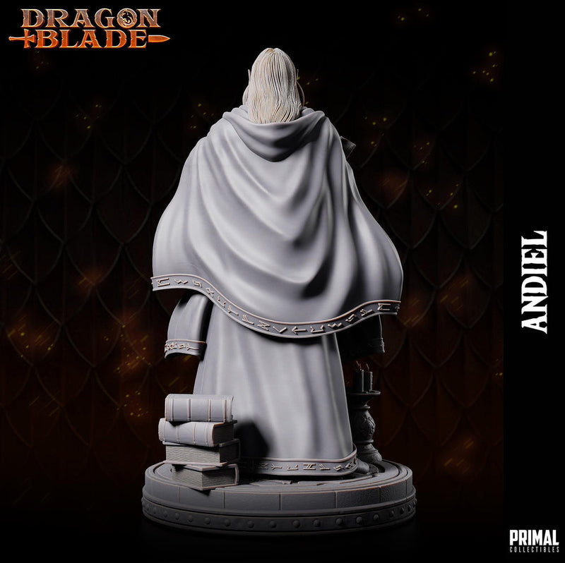 Elf Wizard Miniature UNPAINTED Resin Spellcaster Mage DnD 5e Pathfinder RPG Figurine - Only-Games