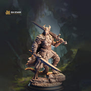 Dragonborn Barbarian UNPAINTED Miniature DnD 5e Pathfinder Player Character Resin Figure - Only-Games