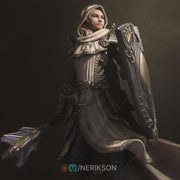 Female Human Cleric Light Domain 28mm 32mm 54mm 75mm 100mm DnD Miniature - Only-Games