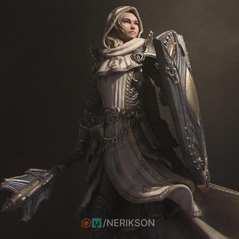 Female Human Cleric Light Domain 28mm 32mm 54mm 75mm 100mm DnD Miniature - Only-Games