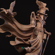 Plague Doctor Miniature – Dark Alchemist Villain with Lantern | DnD NPC Boss | Resin Tabletop RPG - Only-Games