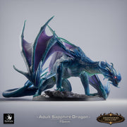 Sapphire Dragon Miniature | Gem Dragon Boss | DnD UNPAINTED Resin - Only-Games