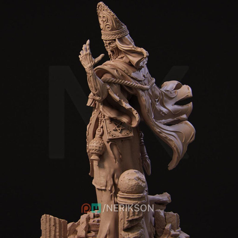 Lich Priest Miniature | Undead Necromancer Cleric | Resin RPG Figure - Only-Games