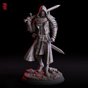 Hooded Rogue Miniature | Masked Assassin | Resin RPG Figure - Only-Games