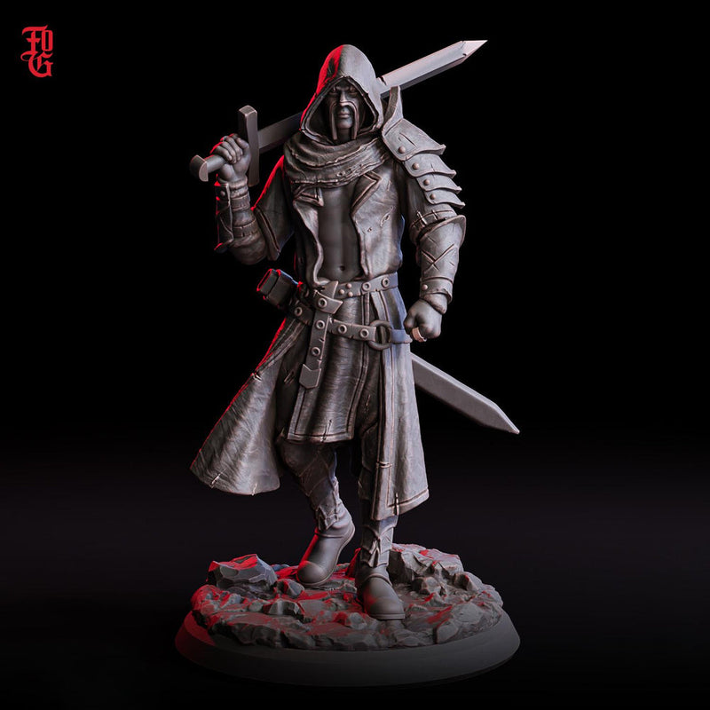 Hooded Rogue Miniature | Masked Assassin | Resin RPG Figure - Only-Games