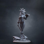 Human Cleric Miniature | Female Priestess with Mace | 28mm 32mm 54mm 75mm 100mm - Only-Games