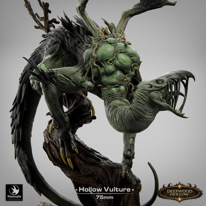 Carrion Horror Monster Miniature | Corrupted Vulture | Unpainted Resin 28mm 32mm 54mm 75mm 100mm - Only-Games