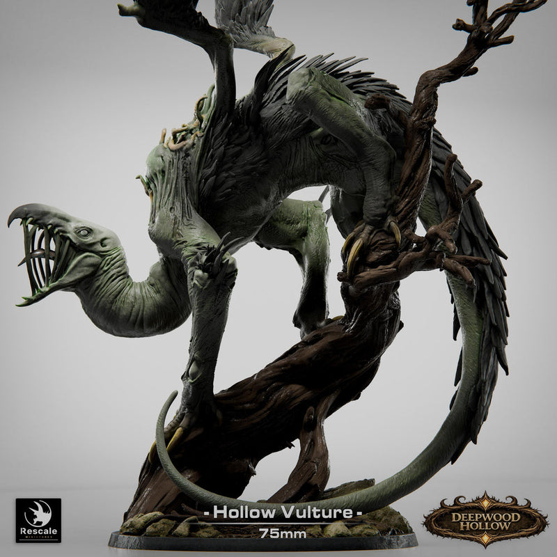Carrion Horror Monster Miniature | Corrupted Vulture | Unpainted Resin 28mm 32mm 54mm 75mm 100mm - Only-Games