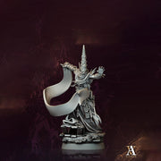 Dark Priest Miniature | Occult Sorcerer Figure | Unpainted Resin Collector Display - Only-Games