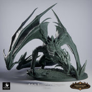 Sapphire Dragon Miniature | Gem Dragon Boss | DnD UNPAINTED Resin - Only-Games