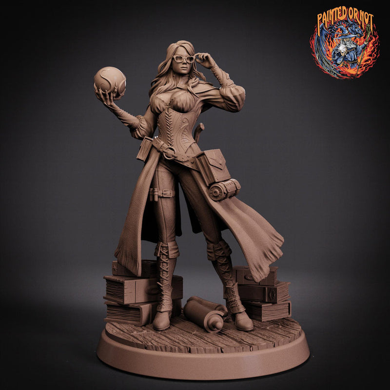 Wizard Miniature STL | Arcelin Diviner with Orb | Digital Download - Only-Games