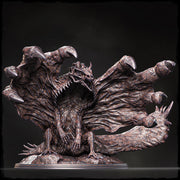 Dragon Miniature | Gargantuan Abyssal Demon Dragon Boss | Unpainted Monster - Only-Games