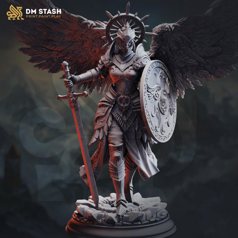 Angelic Paladin Miniature | Winged Divine Judge | Collector Display Figure - Only-Games