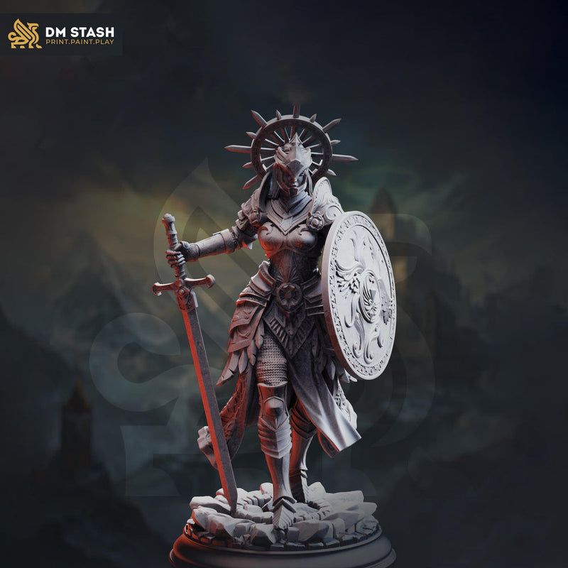 Holy Paladin Miniature | Divine Judge Knight | Resin RPG Figure - Only-Games