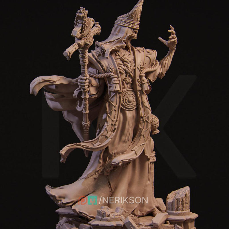 Lich Priest Miniature | Undead Necromancer Cleric | Resin RPG Figure - Only-Games