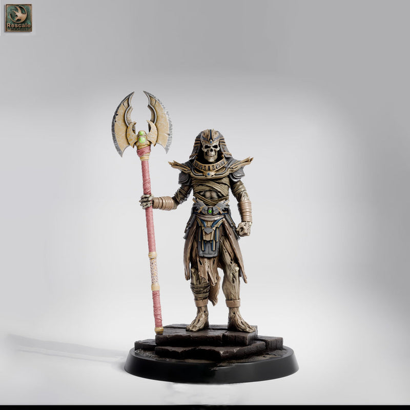 Mummy Lord Miniature | Undead Pharaoh Warrior | Resin 28mm 32mm 54mm 75mm 100mm - Only-Games