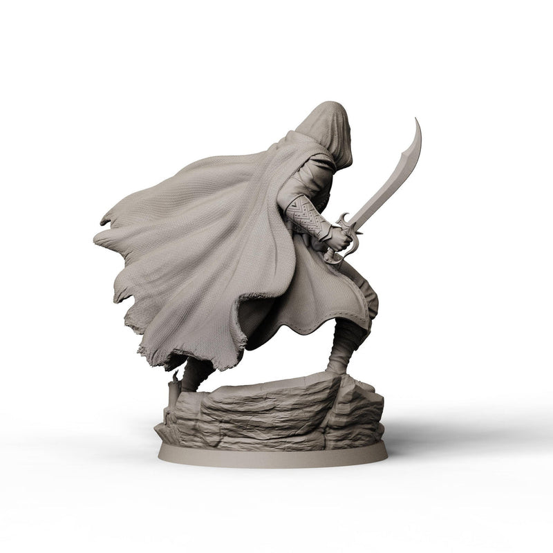 Male Rogue with Scimitar and Dagger, PaintedOrNot Original Design Unpainted Mini | 5 Sizes /Scales - Only-Games