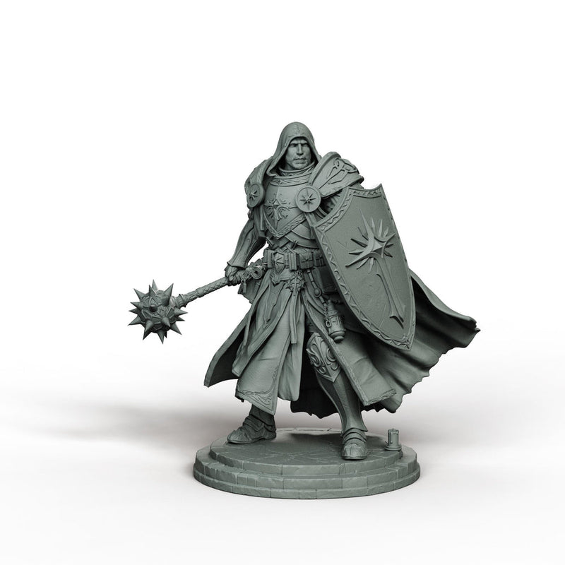 War Cleric Battle Priest, PaintedOrNot Original Design Unpainted Mini | 5 Sizes /Scales - Only-Games