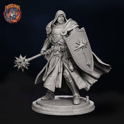 Cleric Paladin STL, Kaedran War Cleric Battle Priest, PaintedOrNot Original Digital Mini for DnD 5E - Only-Games