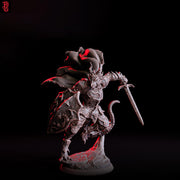 Dragonborn Knight Miniature | Sword and Shield Fighter | Resin RPG Figure - Only-Games