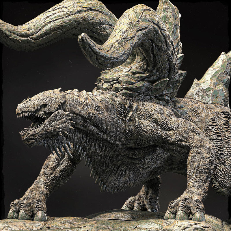 Gargantuan Monster Miniature | Horned Boss Beast | Resin RPG Figure - Only-Games