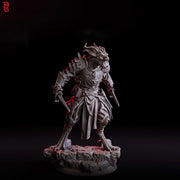 Dragonborn Fighter Miniature | Dual Blade Warrior | 28mm 32mm 54mm 75mm 100mm - Only-Games