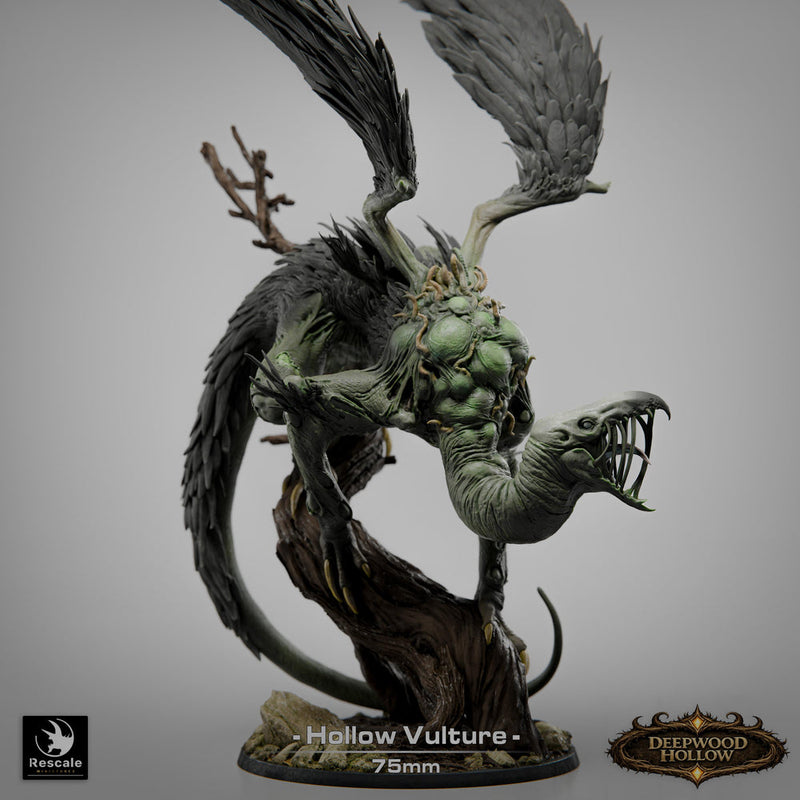 Carrion Horror Monster Miniature | Corrupted Vulture | Unpainted Resin 28mm 32mm 54mm 75mm 100mm - Only-Games