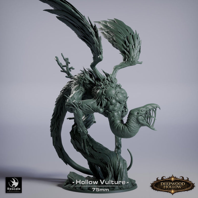 Carrion Horror Monster Miniature | Corrupted Vulture | Unpainted Resin 28mm 32mm 54mm 75mm 100mm - Only-Games