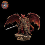 Winged Dragonborn Paladin Miniature, PaintedOrNot Original Design Unpainted Mini | 5 Sizes /Scales - Only-Games