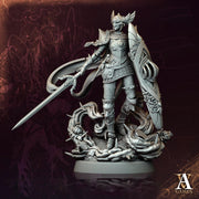 Knight Miniature | Shield Warrior Figure | Unpainted Resin Collector Display - Only-Games