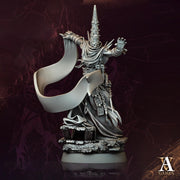 Dark Priest Miniature | Occult Sorcerer Figure | Unpainted Resin Collector Display - Only-Games