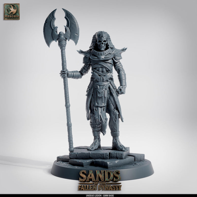 Mummy Lord Miniature | Undead Pharaoh Warrior | Resin 28mm 32mm 54mm 75mm 100mm - Only-Games