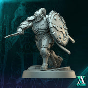 Sci-Fi Miniature Space Knight, Hellas Black Hoplite | 5 Sizes /Scales | Resin Mini - Only-Games