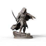Male Rogue with Scimitar and Dagger, PaintedOrNot Original Design Unpainted Mini | 5 Sizes /Scales - Only-Games