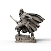 Male Rogue with Scimitar and Dagger, PaintedOrNot Original Design Unpainted Mini | 5 Sizes /Scales - Only-Games