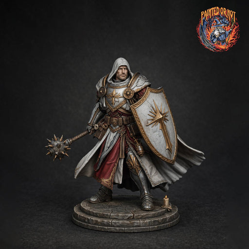 Cleric Paladin STL, Kaedran War Cleric Battle Priest, PaintedOrNot Original Digital Mini for DnD 5E - Only-Games