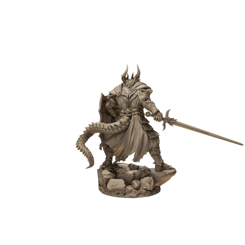 Dragonborn Paladin Miniature, Sword & Shield | PaintedOrNot Original Unpainted Mini - Only-Games